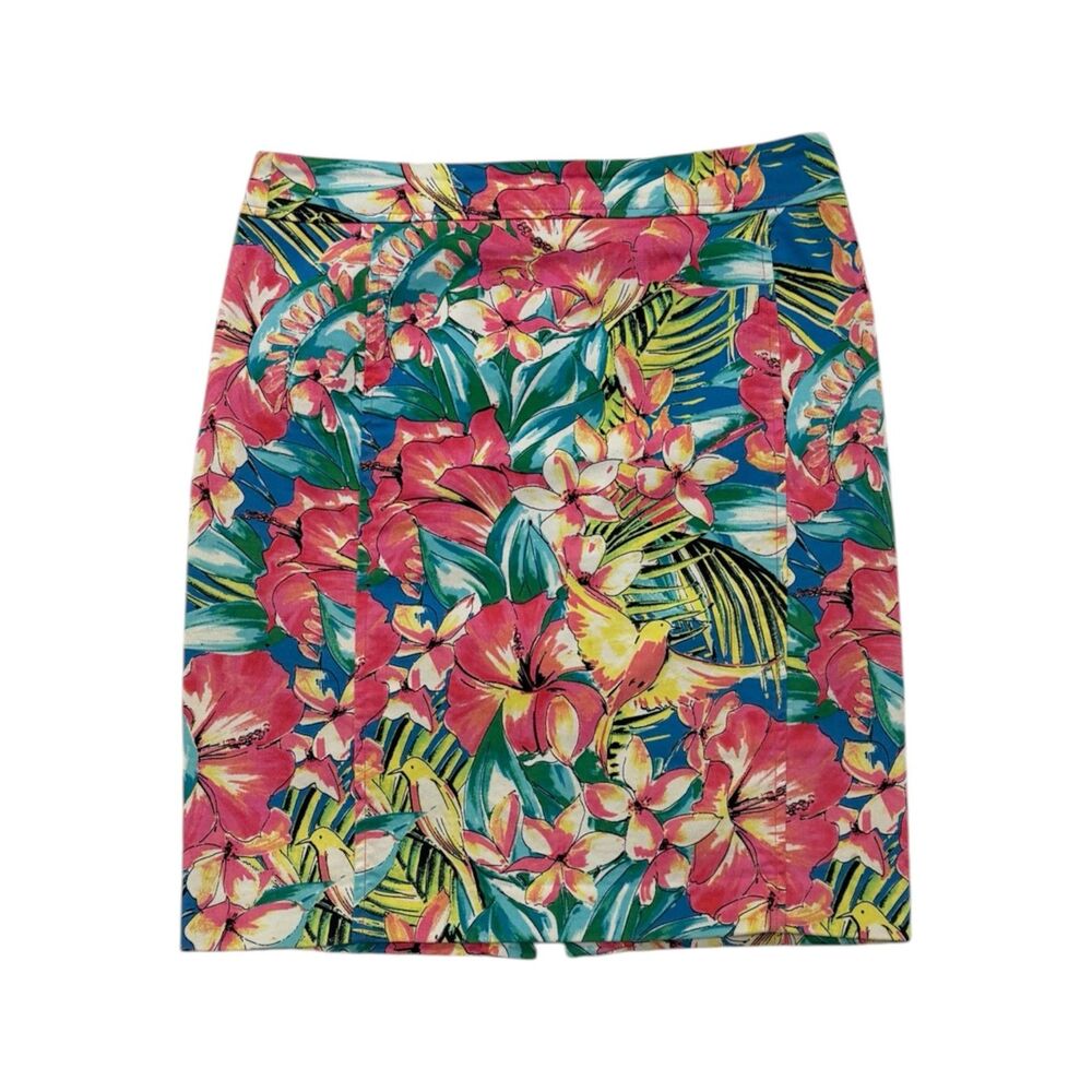 Loft Womens Floral Print Knee High Skirts Size 8
